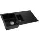 Cefito 1000 x 500mm Granite Stone Double Sink - Black Cefito 1000 x 500mm Granite Stone Double Sink - Black