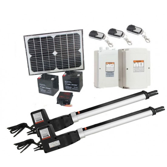 1000KG 10W Solar Double Swing Auto Motor Remote Gate Opener 1000KG 10W Solar Double Swing Auto Motor Remote Gate Opener