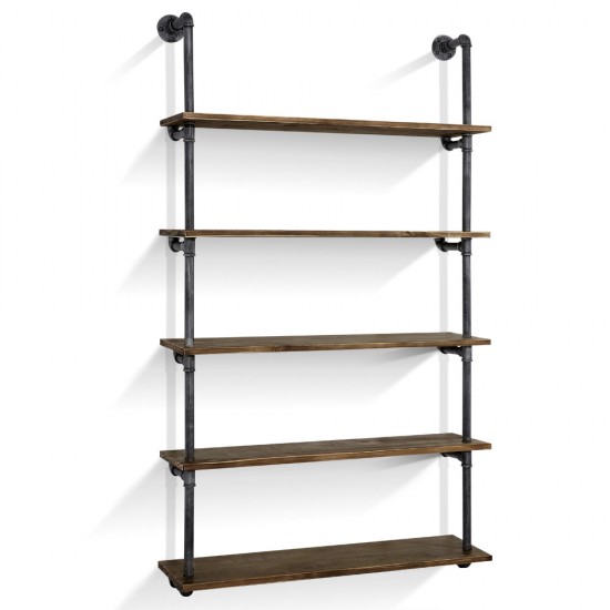 Artiss Rustic Industrial Pipe Shelf Floating Storage Wall Mount Artiss Rustic Industrial Pipe Shelf Floating Storage Wall Mount