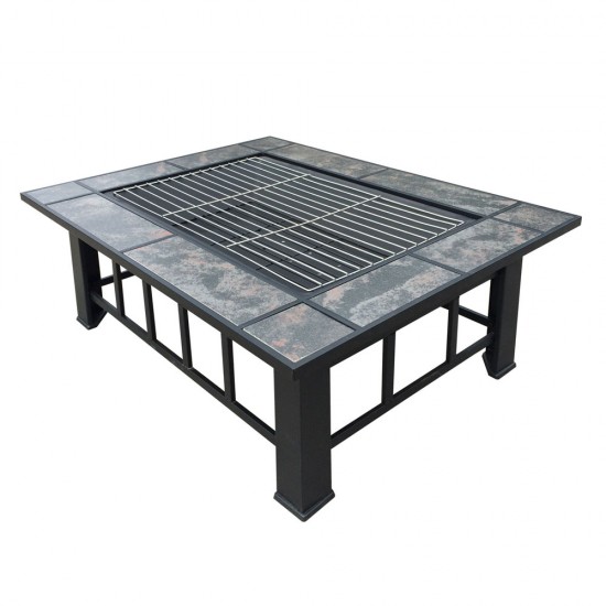 Grillz Outdoor Fire Pit BBQ Table Grill Fireplace Grillz Outdoor Fire Pit BBQ Table Grill Fireplace