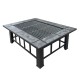 Grillz Outdoor Fire Pit BBQ Table Grill Fireplace Grillz Outdoor Fire Pit BBQ Table Grill Fireplace