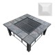 Grillz Outdoor Fire Pit BBQ Table Grill Fireplace Ice Bucket with Table Lid Grillz Outdoor Fire Pit BBQ Table Grill Fireplace Ice Bucket with Table Lid