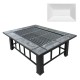 Grillz Outdoor Fire Pit BBQ Table Grill Fireplace with Ice Tray Grillz Outdoor Fire Pit BBQ Table Grill Fireplace with Ice Tray