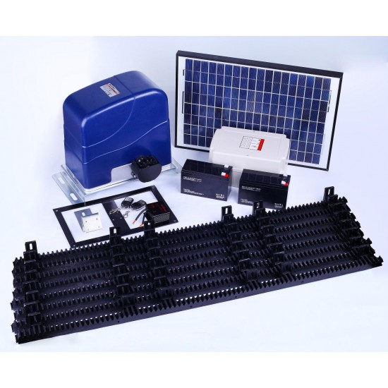 1000KG Auto Slide Sliding Gate Opener Automatic w Solar & 8m Rail 1000KG Auto Slide Sliding Gate Opener Automatic w Solar & 8m Rail