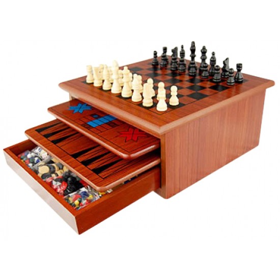 10 in 1 Wooden Chess Board Games Slide Out Best Checkers House Unit Set 10 in 1 Wooden Chess Board Games Slide Out Best Checkers House Unit Set