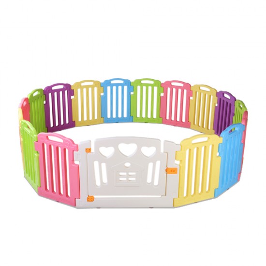 Cuddly Baby 17-Panel Plastic Baby Playpen Kids Toddler Fence Cuddly Baby 17-Panel Plastic Baby Playpen Kids Toddler Fence