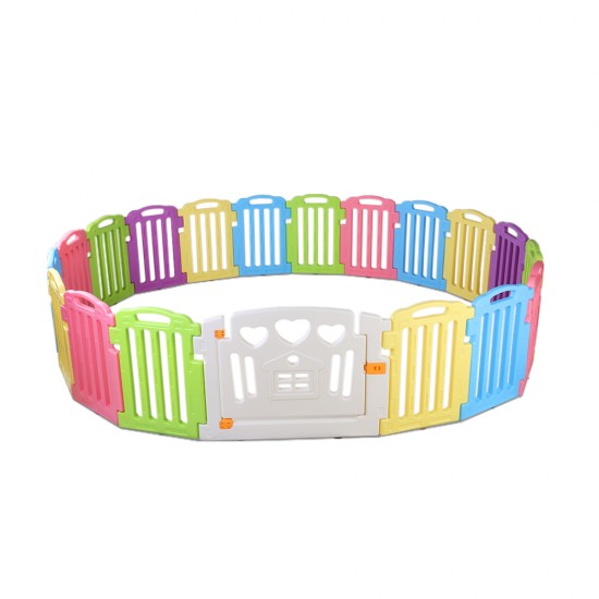 Cuddly Baby 19-Panel Plastic Baby Playpen Kids Toddler Fence Cuddly Baby 19-Panel Plastic Baby Playpen Kids Toddler Fence