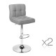 Artiss Set of 2 Fabric Bar Stools - Grey Artiss Set of 2 Fabric Bar Stools - Grey