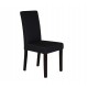 2 x Premium Fabric Linen Palermo Dining Chairs High Back - Black 2 x Premium Fabric Linen Palermo Dining Chairs High Back - Black