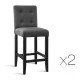 Artiss Set of 2 French Provincial Dining Chair - Charcoal Artiss Set of 2 French Provincial Dining Chair - Charcoal