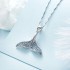 Necklace Made With Swarovski Crystal Pendant Silver Jewelry Whale Tail