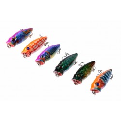 6X 3.5cm Popper Poppers Fishing Lure Lures Surface Tackle Fresh Saltwater