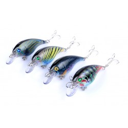 4x 7.5cm Popper Crank Bait Fishing Lure Lures Surface Tackle Saltwater