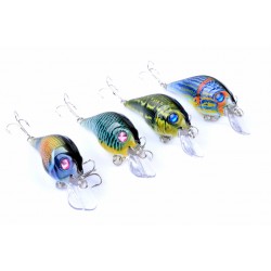 4x 7.5cm Popper Crank Bait Fishing Lure Lures Surface Tackle Saltwater