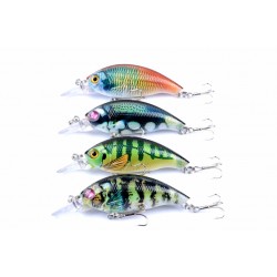 4x 7.5cm Popper Crank Bait Fishing Lure Lures Surface Tackle Saltwater