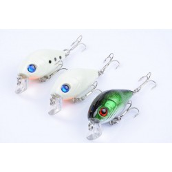 3x 5cm Popper Crank Bait Fishing Lure Lures Surface Tackle Saltwater