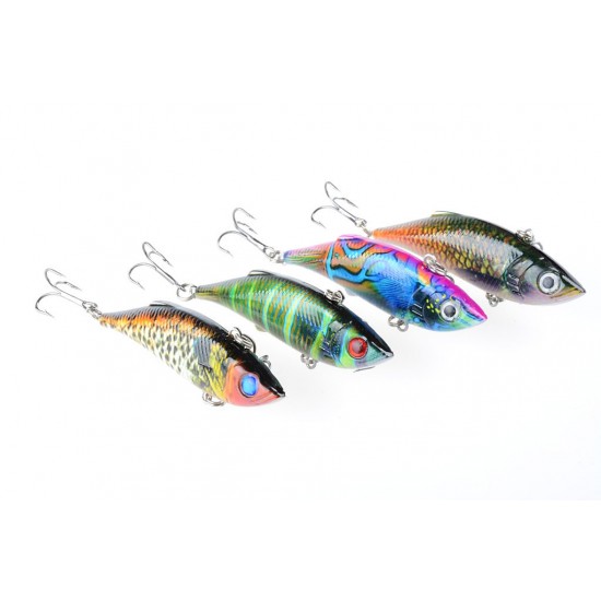 4x 8cm Vib Bait Fishing Lure Lures Hook Tackle Saltwater