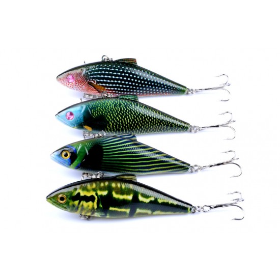 4x 8.5cm Vib Bait Fishing Lure Lures Hook Tackle Saltwater 4x 8.5cm Vib Bait Fishing Lure Lures Hook Tackle Saltwater