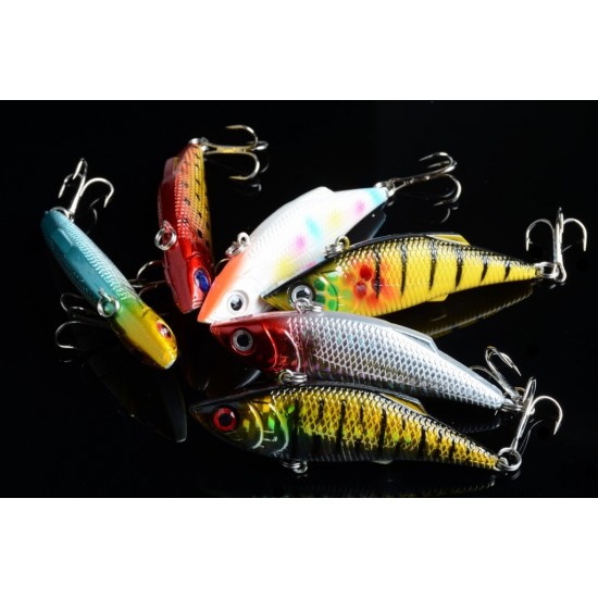 6x 8cm Vib Bait Fishing Lure Lures Hook Tackle Saltwater