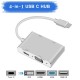 4in1 USB 3.1 Type-C Hub to HDMI  Video Adapter 4K Male to Female Converter