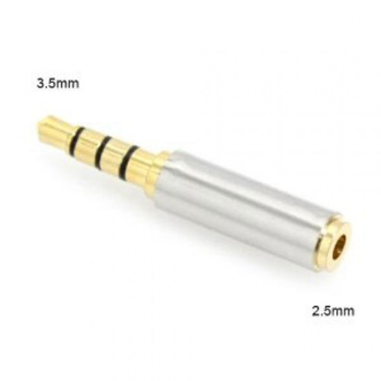 3.5mm male to 2.5mm STEREO Female Audio Adapter Converter Gold Plated