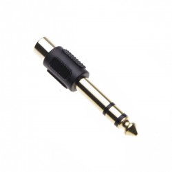 BN 6.35mm Male to RCA Female Mono Audio Adapter Jack Connectors Nickel Plating