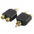 RCA Male to 2X RCA Female Audio Splitter Adapter Connector Coupler