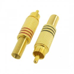 DIY RCA Male Plug Gold Plated Mono Audio Plug Adapter Connector