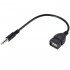 Car 3.5mm AUX Audio Plug Male to USB 2.0 Female OTG Adapter Converter Cable