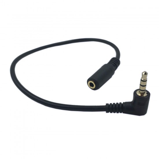 4 Pole 3.5mm Male to 3 Pole 3.5mm Female Gold Audio Cable Headset Extension