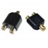 RCA Female to 2X RCA Female Audio Splitter Adapter Connector Coupler