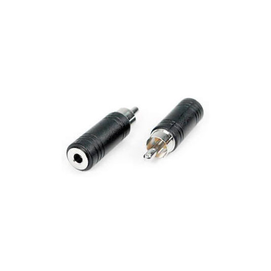10-Pack Nickel 3.5mm Stereo Male To RCA Female Audio Adapter Converters - Universal