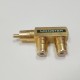 RCA AV Audio Splitter Adapter 1 Male To 2 Female Gold Plated RCA AV Audio Splitter Adapter 1 Male To 2 Female Gold Plated