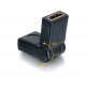 HDMI Right Angle Adapter Converter Plug Female to Female 180 Degree Swiveling