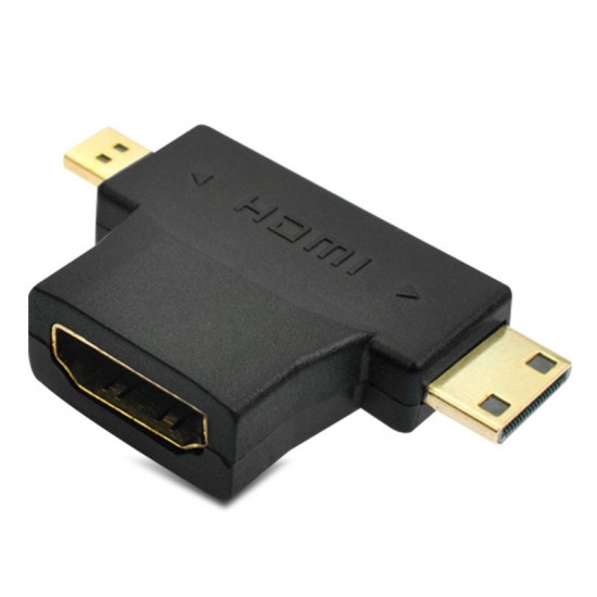 2in1 Mini HDMI Micro HDMI Male to HDMI Female Adapter Converter 1080P 2in1 Mini HDMI Micro HDMI Male to HDMI Female Adapter Converter 1080P
