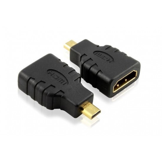 HD Micro HDMI Male / HDMI Female Adapter Connector joiner convertor Gold plated