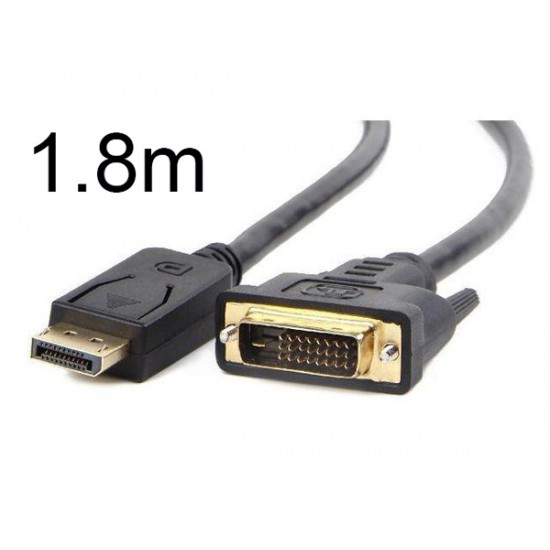 6ft 1.8M Display Port DP To DVI-D Dual Link 24+1Pin Male Gold Connection Cable 6ft 1.8M Display Port DP To DVI-D Dual Link 24+1Pin Male Gold Connection Cable