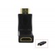 HDMI Right Angle Port Saver Adapter Male to Female 180Degree Swiveling Converter