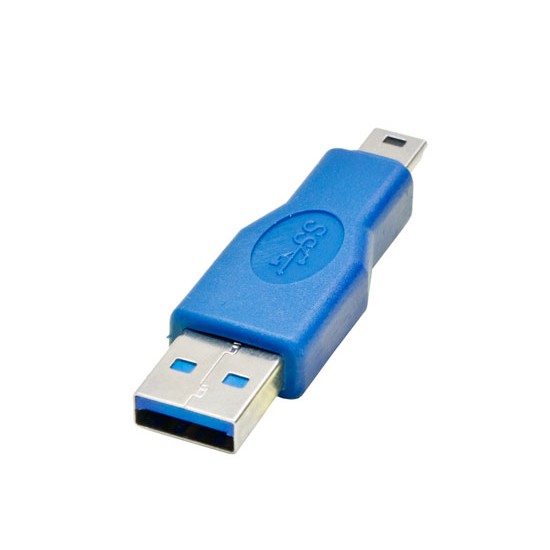 USB 3.0 Plug Type-A Male to Mini B 5-pin Male Gender Changer Adapter Converter