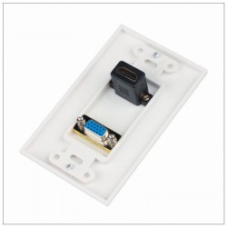 HDMI VGA Audio Stereo Pass Through Component Composite Wall Plate Panel