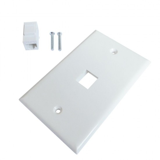 Ethernet Wall Plate 1 Port Cat6 Ethernet Cable Wall Plate Adapter Ethernet Wall Plate 1 Port Cat6 Ethernet Cable Wall Plate Adapter