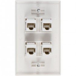 Ethernet Wall Plate 4 Port Cat6 Ethernet Cable Wall Plate Adapter