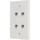 Ethernet Wall Plate 4 Port Cat6 Ethernet Cable Wall Plate Adapter