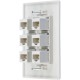 Ethernet Wall Plate 6 Port Cat6 Ethernet Cable Wall Plate Adapter