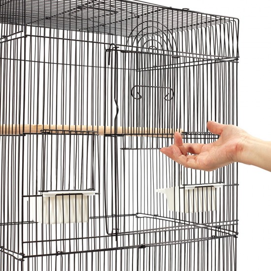 i.Pet Medium Bird Cage with Perch - Black i.Pet Medium Bird Cage with Perch - Black