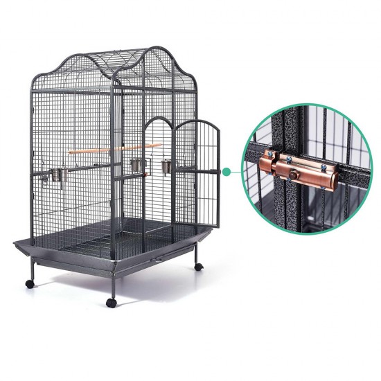 i.Pet Extra Large Bird Cage with Perch - Black i.Pet Extra Large Bird Cage with Perch - Black