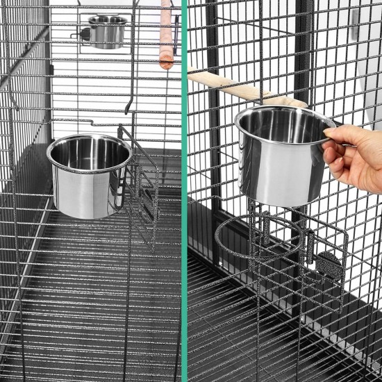 i.Pet Extra Large Bird Cage with Perch - Black i.Pet Extra Large Bird Cage with Perch - Black