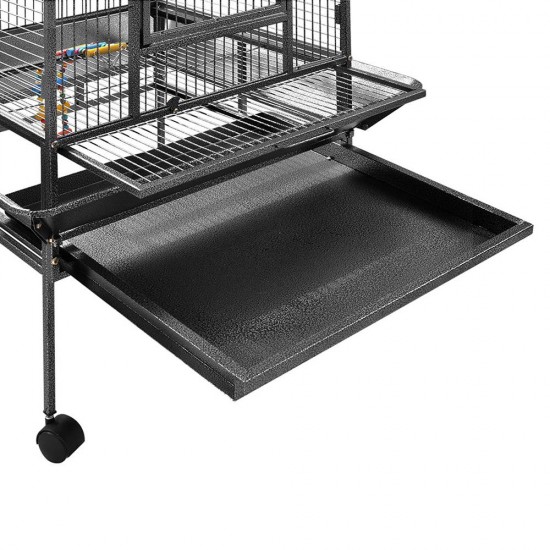 i.Pet Pet Bird Cage with Perch - Black i.Pet Pet Bird Cage with Perch - Black