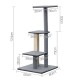 i.Pet 124cm Cat Scratching Post - Grey i.Pet 124cm Cat Scratching Post - Grey