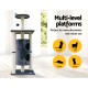 i.Pet 123cm Multi Level Cat Scratching Post - Grey i.Pet 123cm Multi Level Cat Scratching Post - Grey